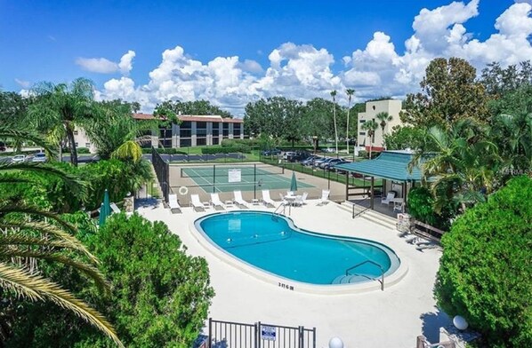 Pool and Tennis Court