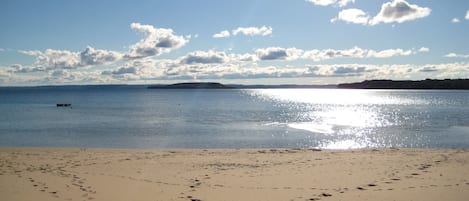 Sand Beach With Power Island in Center