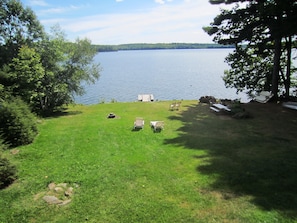 VIEW OF THE LAWN FROM THE DECK