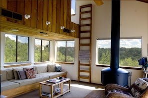 Living room, sleeping loft