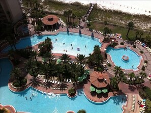 Actual view of pool from balcony