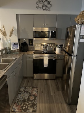 Newly updated stainless steel appliances 