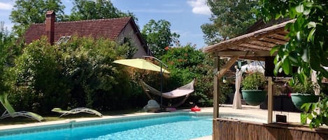 Pool, bar area and house, May 2015