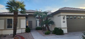 Front entry and garage