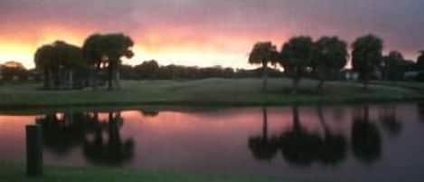 The stunning view from the lanai at sunset