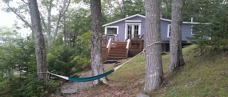 View of front - cottage and deck