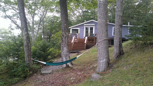 View of front - cottage and deck