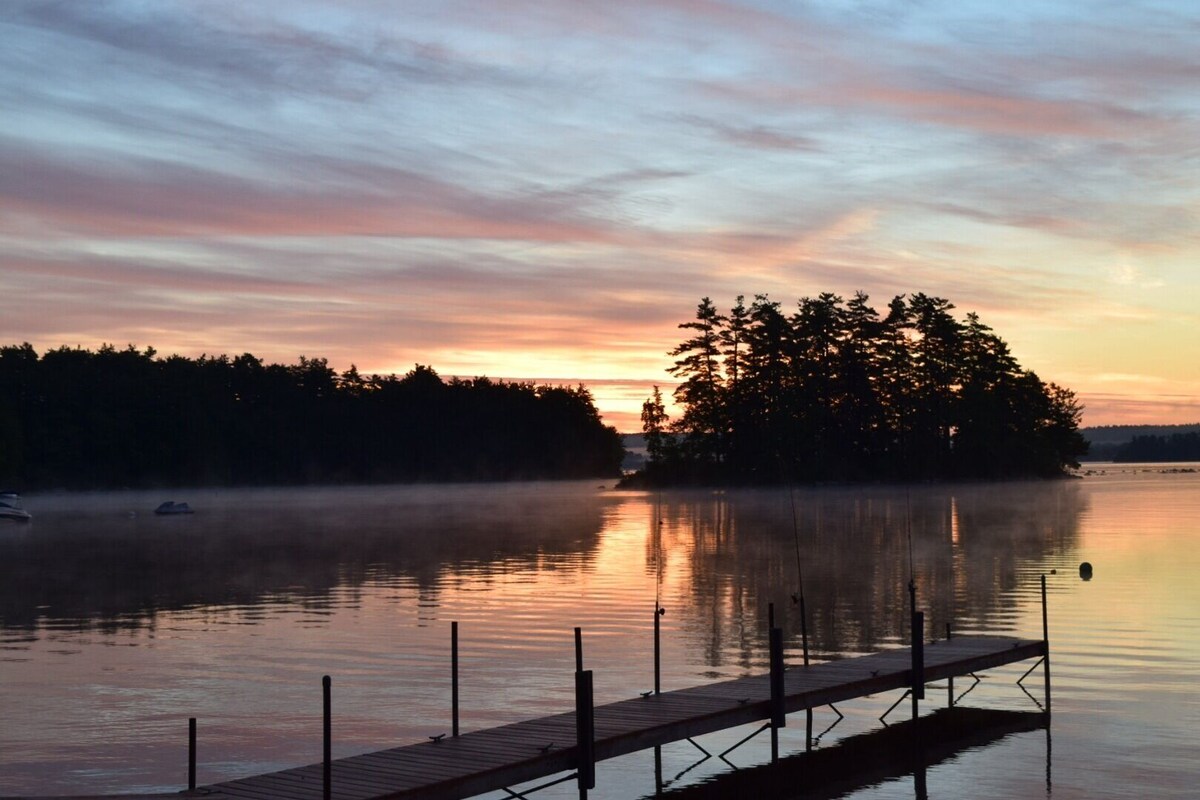 Sebago Lake Home with Sandy Beach