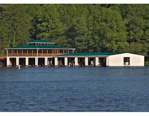 Boat House with Covered Deck, Sun and Grilling Area