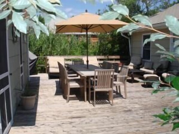 Our spacious deck. Where memories are made.