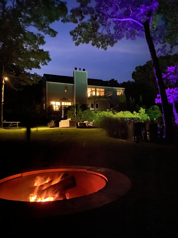 Backyard view from fire pit