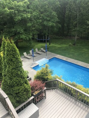 Pool from upstairs deck