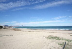 Beach view from the property's private access