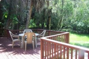 Private Deck Area Which Faces Our Gorgeous Pond!