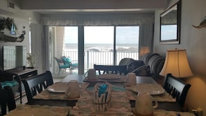 Terrific oceanfront view from the dining room!