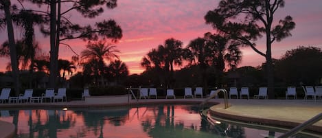 How about a sunset from the pool?