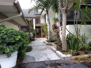 The entryway to the ground floor residence.