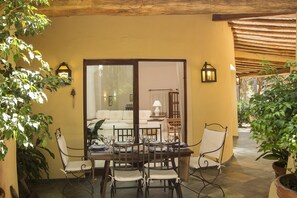 Outdoor dining area