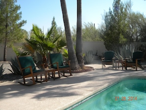 pool & teak furniture