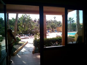 Quiet outdoor covered patio