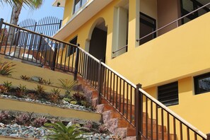 Arched entrance to suite reception area