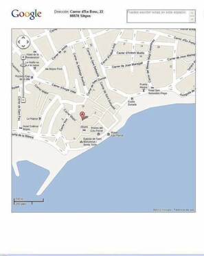 Karta över lägenheten. Map location of the apartment