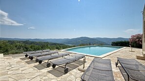 Pool terrace and views