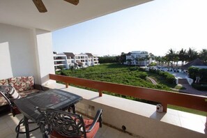 The balcony view, looking west
