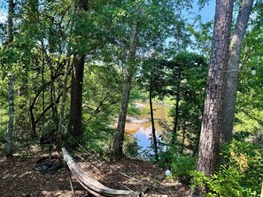 View of the creek from the back porch.