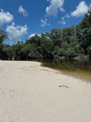 One of the private sandbars on our property.