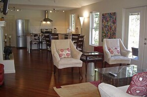 View to the kitchen from the front door.