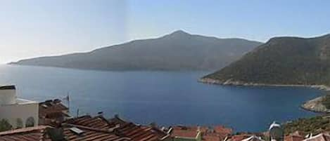 Views from Kitchen terrace across Kalamar Bay