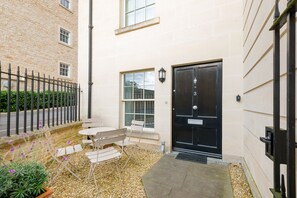 Your own front door and suntrap patio