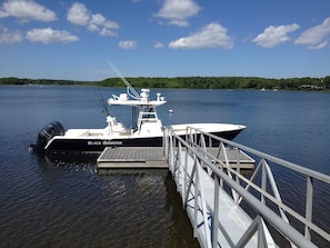 Your own private dock (shown w/32' Regulator w/twin 350's) BOAT NOT INCLUDED.