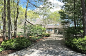 Beautiful Waterfront home with two car garage, private drive & plenty of parking