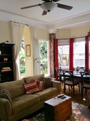 Living room with queen size sofa sleeper