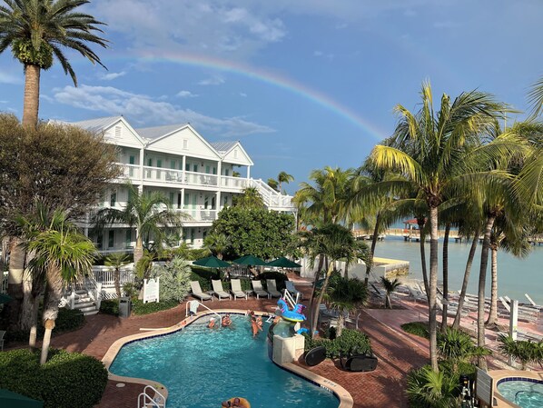 CBR Pool Area - and Look at That Rainbow!