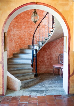 Staircase from dining hall.