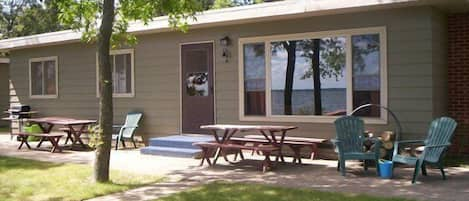 Lake side of cabin (We call it the front of the cabin)