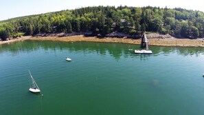 View of dock and house
