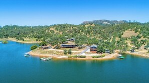Left to right: 4. Waters Edge, 2. Boat House, 1. Main House and 3. Sunrise Cove