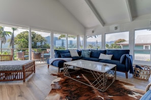 Living Room with 16 foot Sliding Door