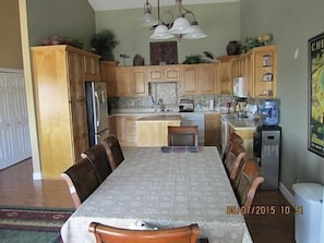 Kitchen and dining area. 