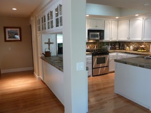 Open concept kitchen and living area