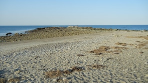 Sandy beach one minute walk down Ocean Street. Can be seen from porch. 