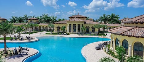 Walk to the relaxing pool and clubhouse