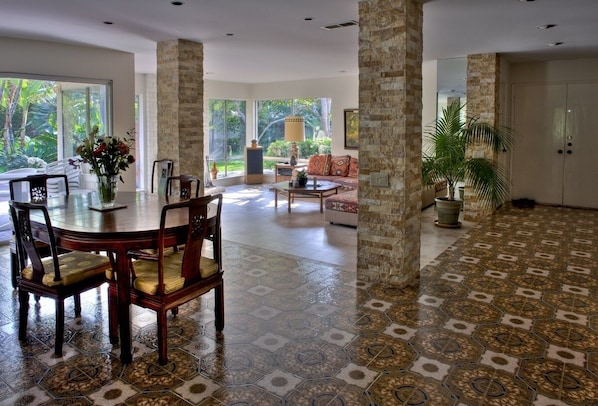 Entry hallway and dining room