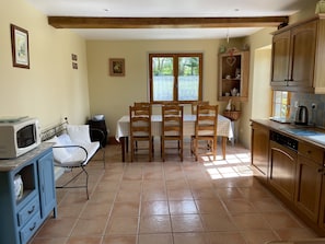 Le Clos - The Kitchen and Dining Area.