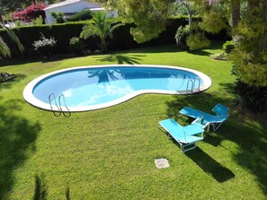 The Private Pool Area with Outside Shower