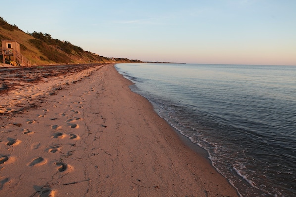 The historic shores of Cape Cod Bay.  Private sandy beach is steps away.